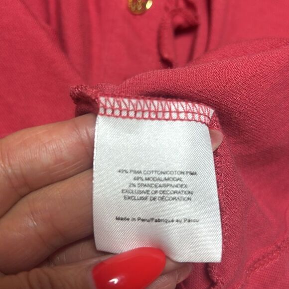 Tory Burch salmon pink Ruffled Button-Up Top, M - Picture 11 of 11